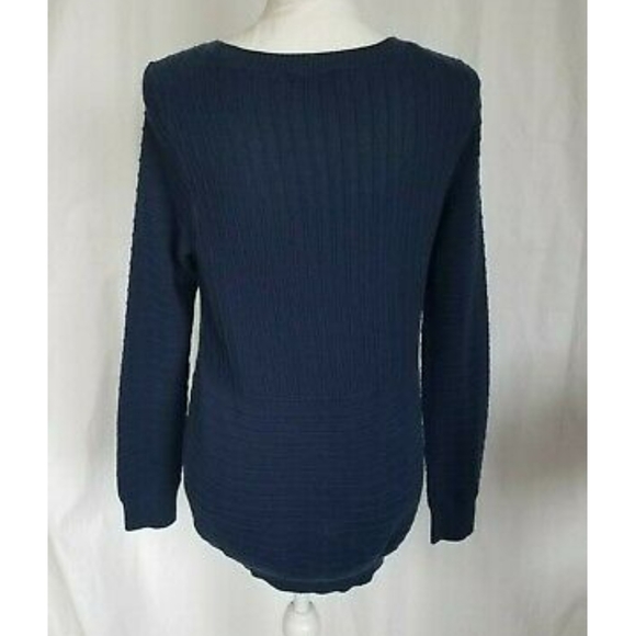 Madewell *In Navy Blue* Linear Stitch Sweater Small - Picture 4 of 7